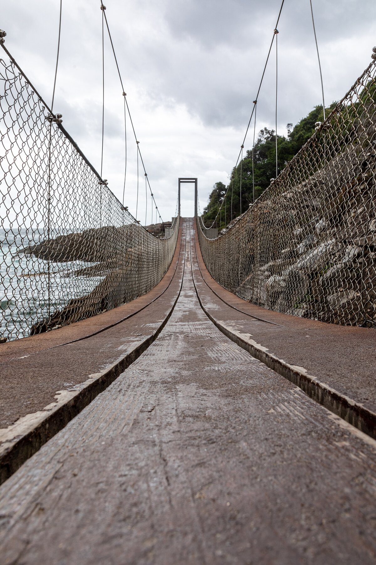 Puente colgante en el Parque Nacional de Tsitsikamma