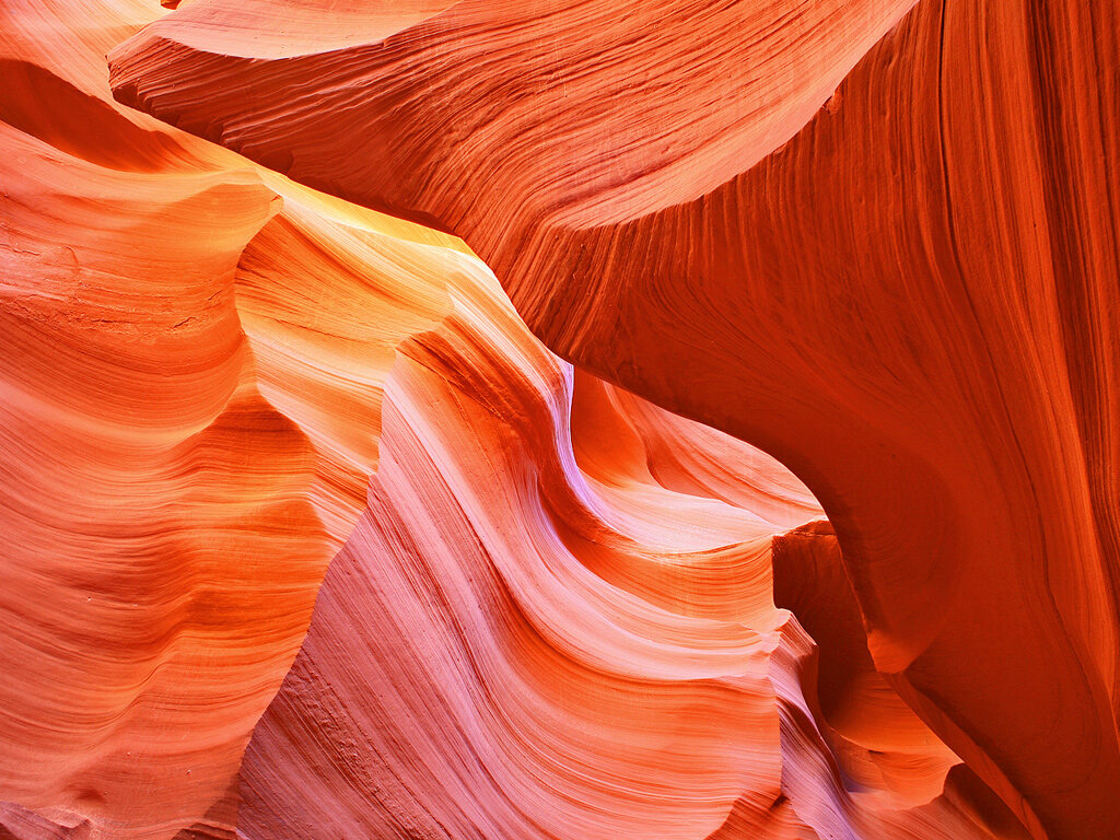 Formas de arenisca en Antelope Canyon