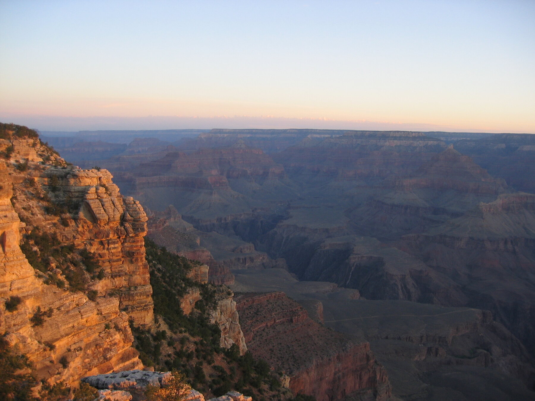 Amanecer sobre el South Rim del Gran Cañón
